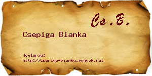 Csepiga Bianka névjegykártya